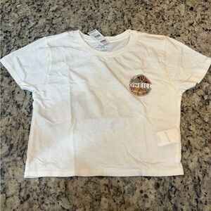 O'Neill Cream Crop Top with Colorful Logo